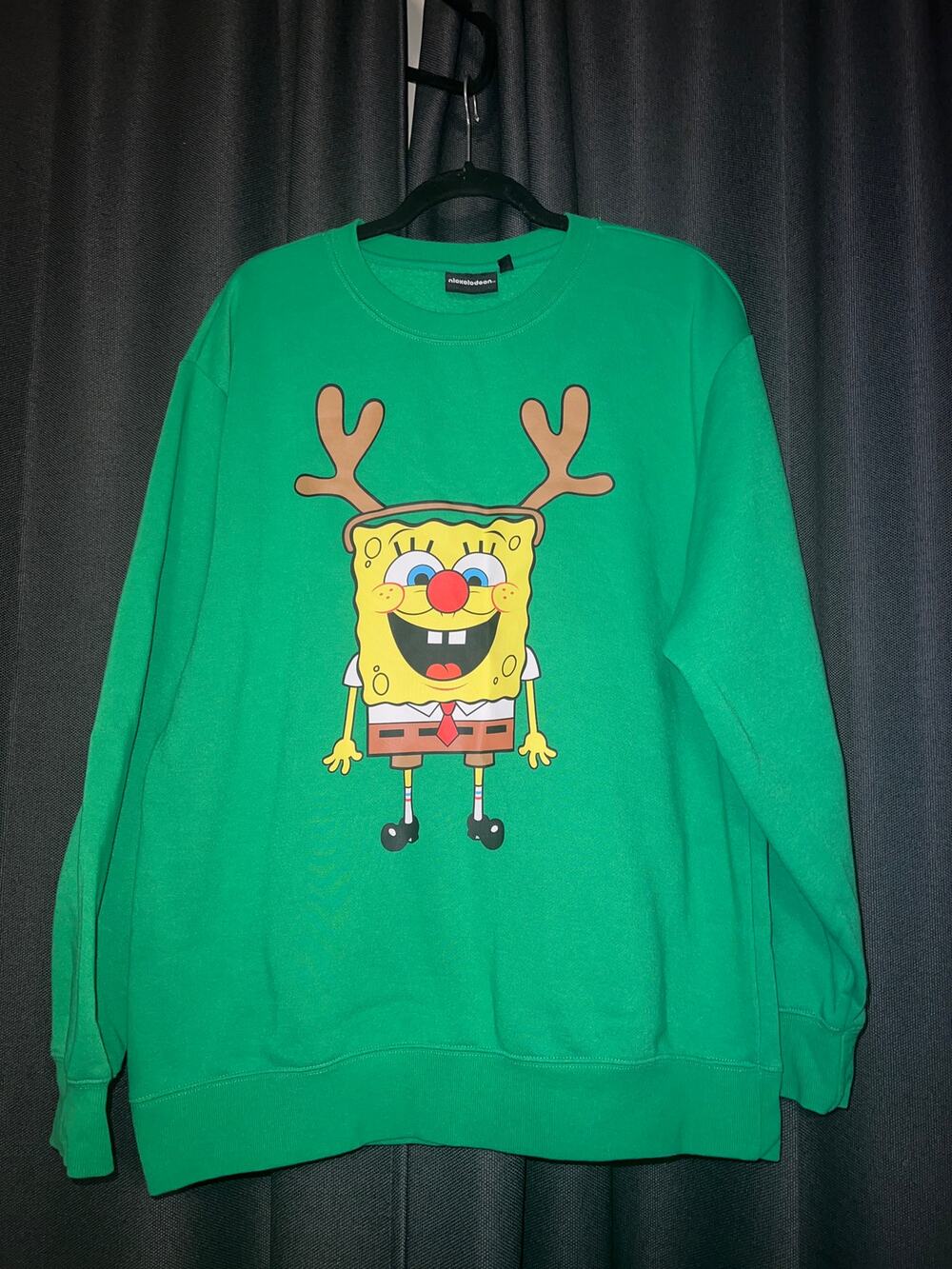 Ugly Christmas Sweater Xmas Sweatshirt Crewneck Size XL Spongebob